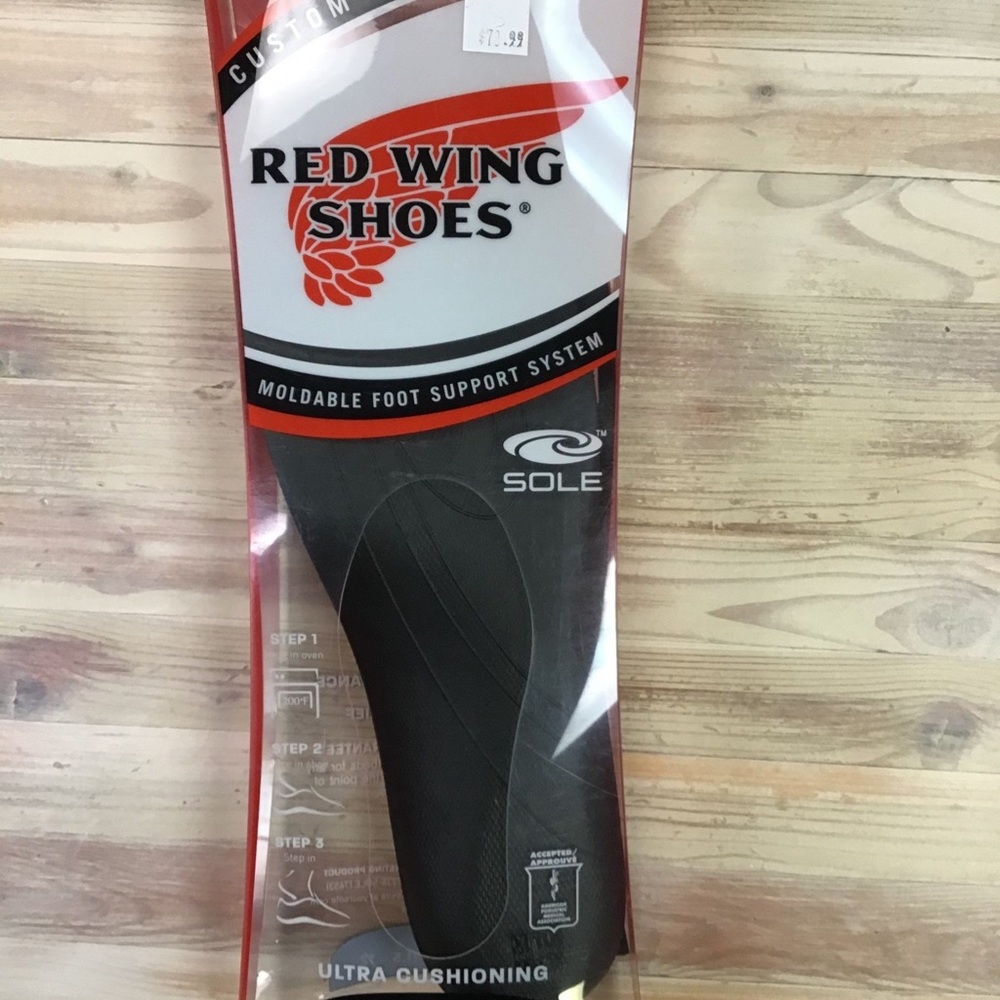 Red Wing Custom Moldable Foot Support System Black size Men 5. / Women 6.5-7